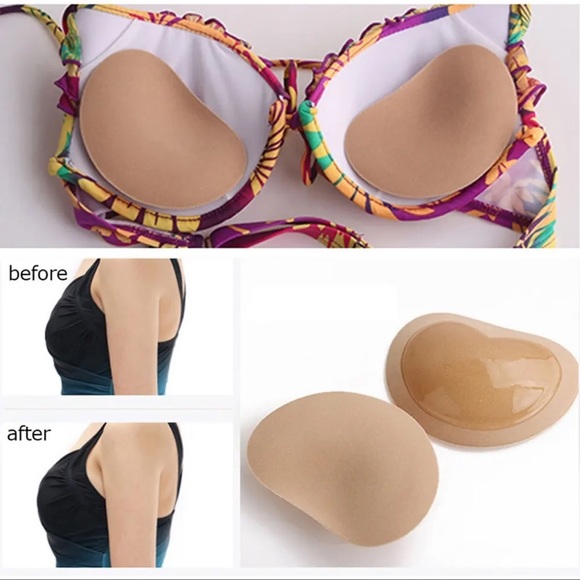 Boob Job Breast Enhancement Insert Skin Sticky Reusable For Bra Bikini - Picture 4 of 5
